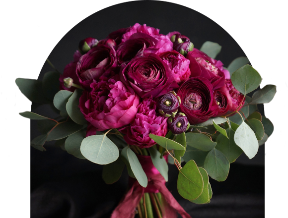 Ramo de flores frescas para bienvenida